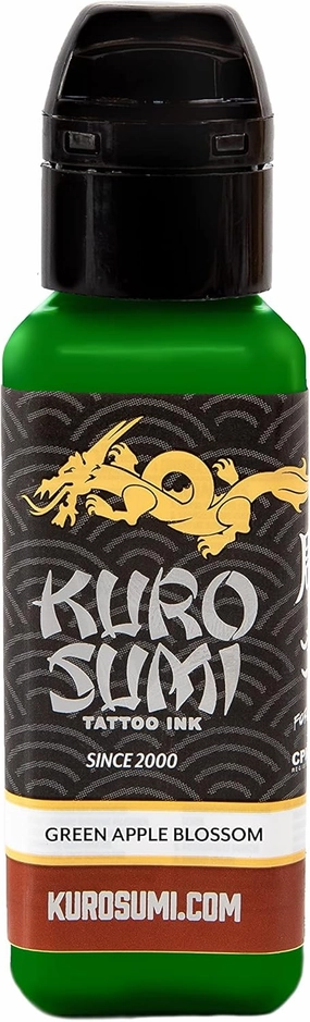 Kuro Sumi Green Apple Blossom, Vegan Friendly, Professional Ink 1.5oz