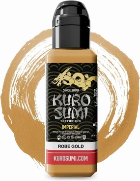 Kuro Sumi Imperial Japanese Tattoo Ink Pigments, Vegan Professional Tattooing Inks, Robe Gold, 1.5 oz