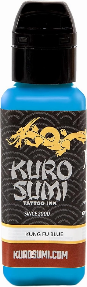 Kuro Sumi Kung Fu Blue, Vegan Friendly, Professional Ink 3oz