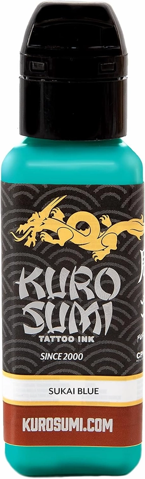 Kuro Sumi Sukai Blue, Vegan Friendly, Professional Ink 3oz