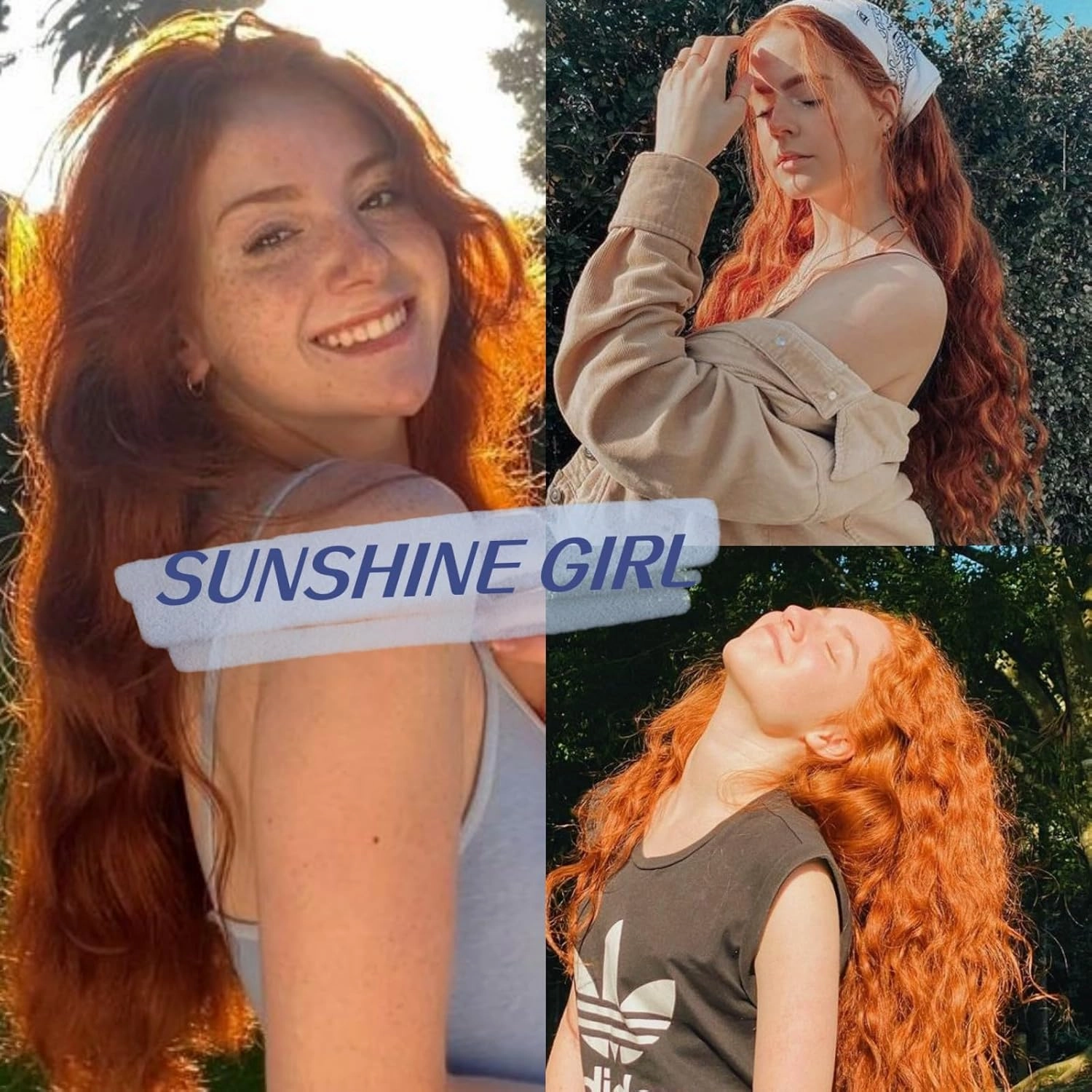Lady Miranda 28 Inch Long Ginger Wig Synthetic Fiber Auburn Color Long Wavy Wig Body Wave Wigs for Women Natural Middle Part Wigs For Daily Life (Ginger, 28 Inch)
