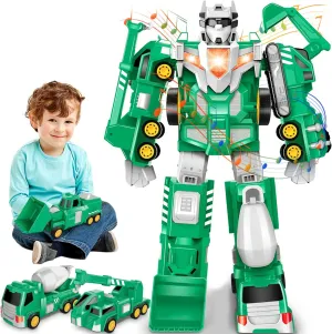 Laradola Toys for 3 4 5 6 Year Old Boys - Transform Robot Kids Toys Cars | STEM Building Toddler Toys for Ages 3  | 5 in 1 Construction Toys Christmas Birthday Gifts for Boys Girls