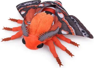 Large Robin Moth Stuffed Animal, Realistic Soft Big Moth Plushie Model Toy, Unique Plush Gift Collection for Kids