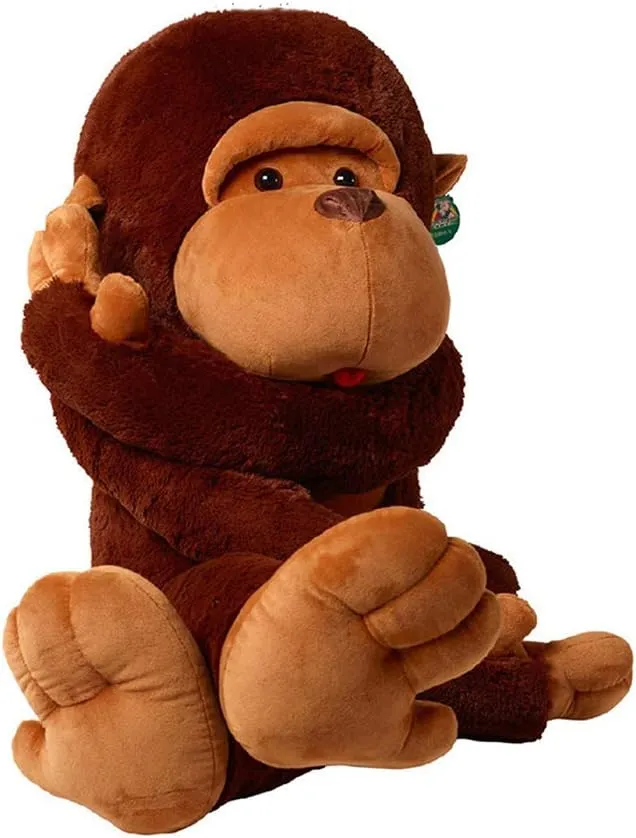 Large Stuffed Monkey Giant Monkey Stuffed Animal Big Gorilla Plush Toy for Kids and Girlfriends (43.3 Inches)