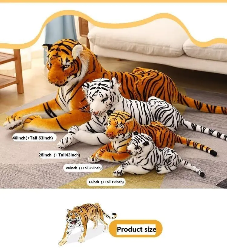 Large Stuffed Tiger Plush Toy- Giant Tiger Stuffed Animal -Big Plush Toy (40 Inches,Excluding Tail)