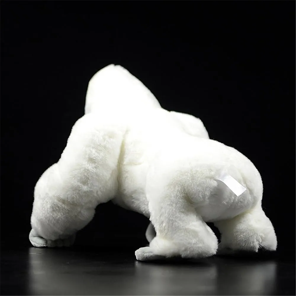 Large White Gorilla Stuffed Animal Plush Toy Realistic Soft Premium Fabric Lifelike Details
