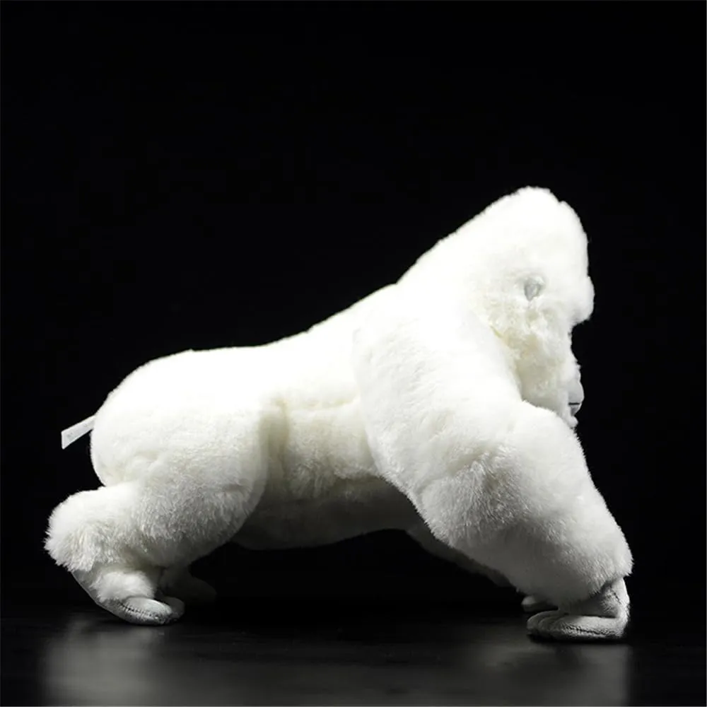 Large White Gorilla Stuffed Animal Plush Toy Realistic Soft Premium Fabric Lifelike Details
