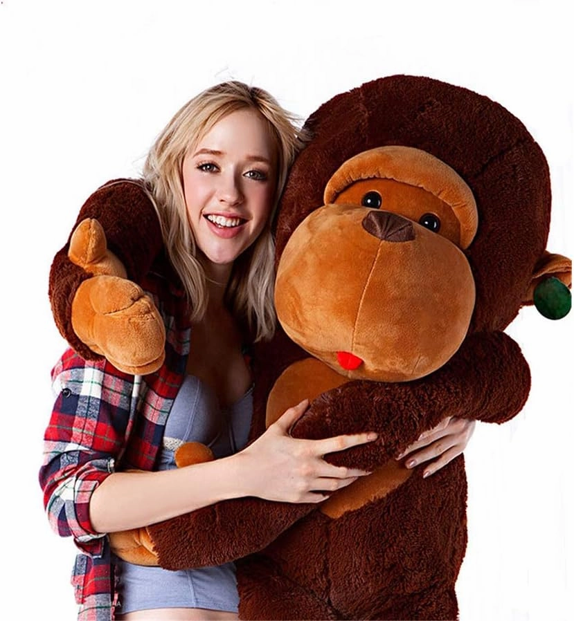 Large Stuffed Monkey Giant Monkey Stuffed Animal Big Stuffed Gorilla Plush Toy for Kids and Girlfriends (31.5 Inches)