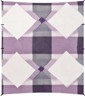 Lavenderblush Buffalo Plaid Check Tartan Scotland Beach Cabana Tent UPF50  Easy Setup Large Portable Sun Shelter with Sandbags & Sand Shovel for Backyard, Grassland, Park