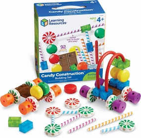 Learning Resources Candy Construction Building Set, Fine Motor Building Toy, 92 Pieces, Ages 4 , Multicolor
