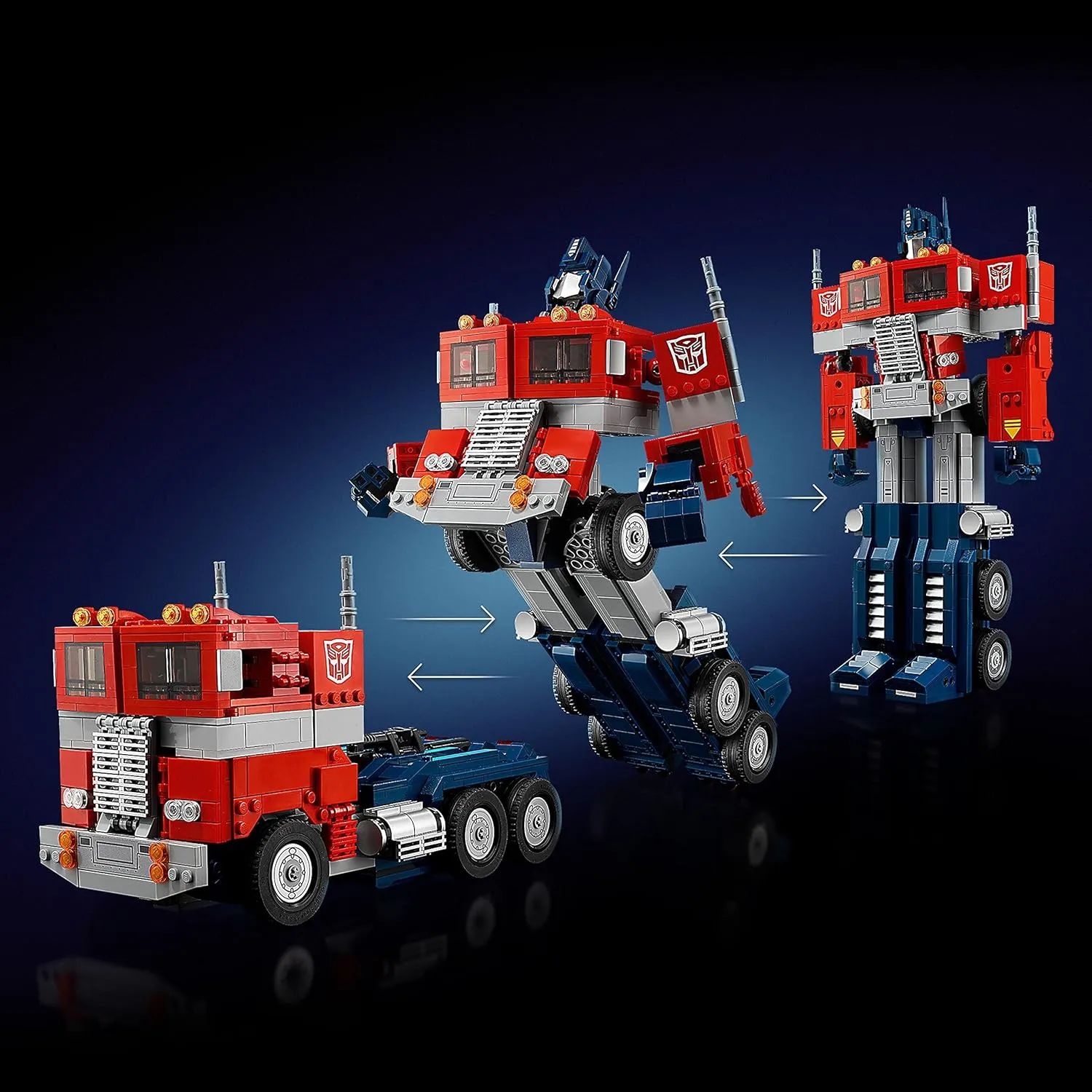 LEGO Icons Optimus Prime 10302 Transformers Figure Set, Collectible Transforming 2-in-1 Robot and Truck Model Building Kit for Adults, Perfect for Display or Play