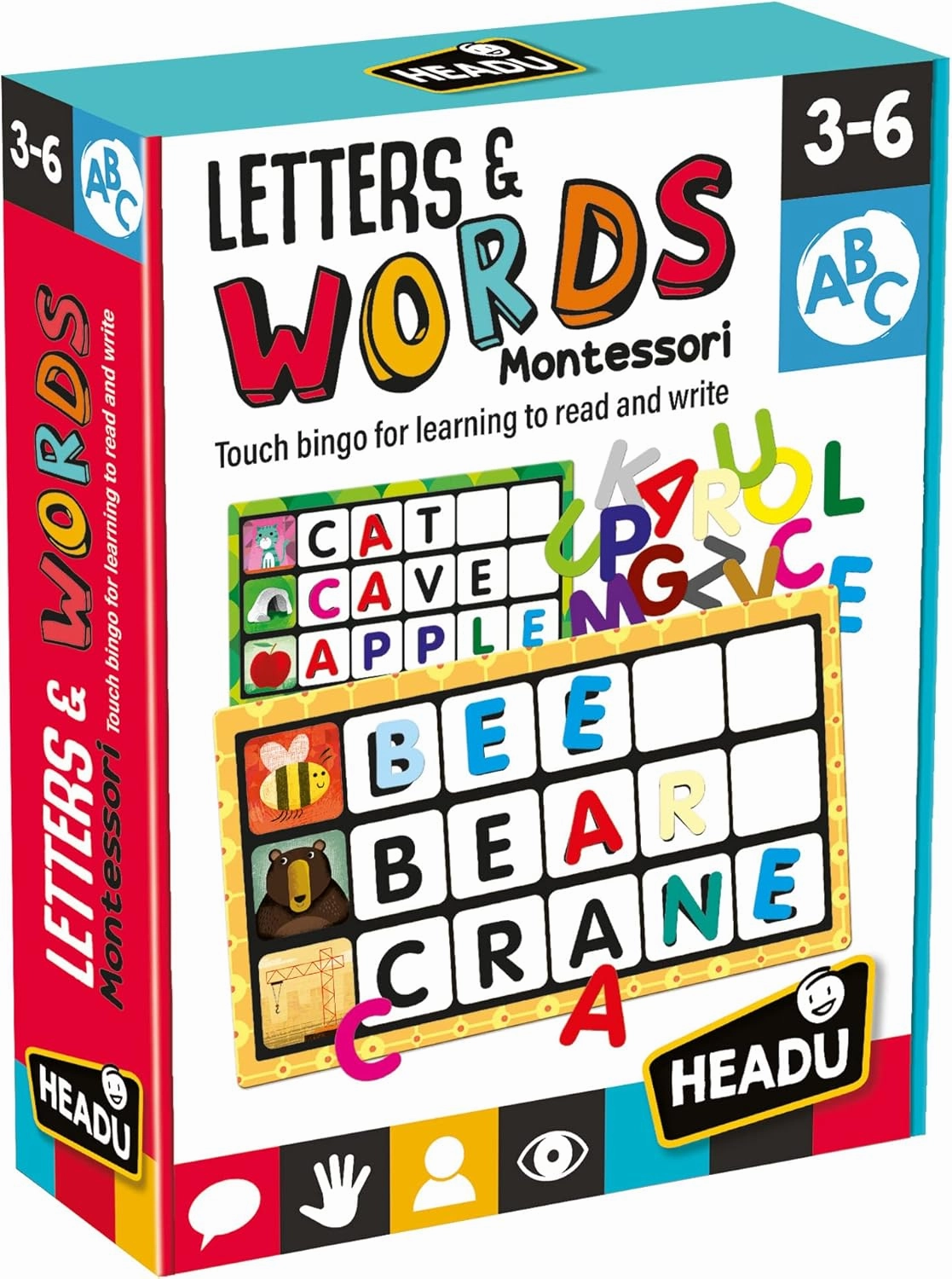 Letters & Words Montessori, Educational Toys for Boys and Girls Ages 3-6 Years Old, Preschool Learning Toys, Teacher Homeschool Supplies, Birthday