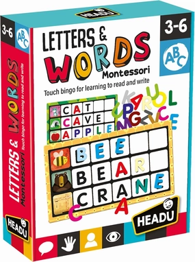 Letters & Words Montessori, Educational Toys for Boys and Girls Ages 3-6 Years Old, Preschool Learning Toys, Teacher Homeschool Supplies, Birthday