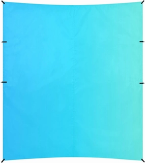 Light Blue Gradient Beach Tent UPF50 Water-Resistant Large Sun Shelter with Sand Pockets for Camping Trips, Fishing, Backyard Fun or Picnics