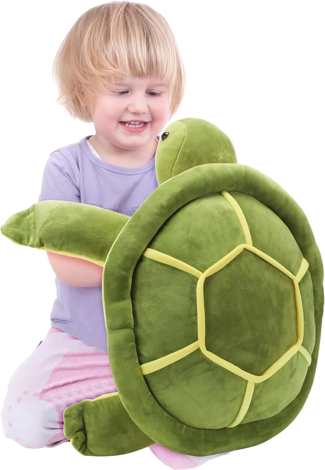 Liliful Giant Sea Turtle Stuffed Animals Soft Large Green Plush Sea Turtle Pillow for Kids Girls Boys Gifts for Mother's Day Valentine Birthday(22 Inches)