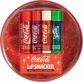 Limited Edition Holiday 2019 Lip Smacker 4 Piece Coke Tin