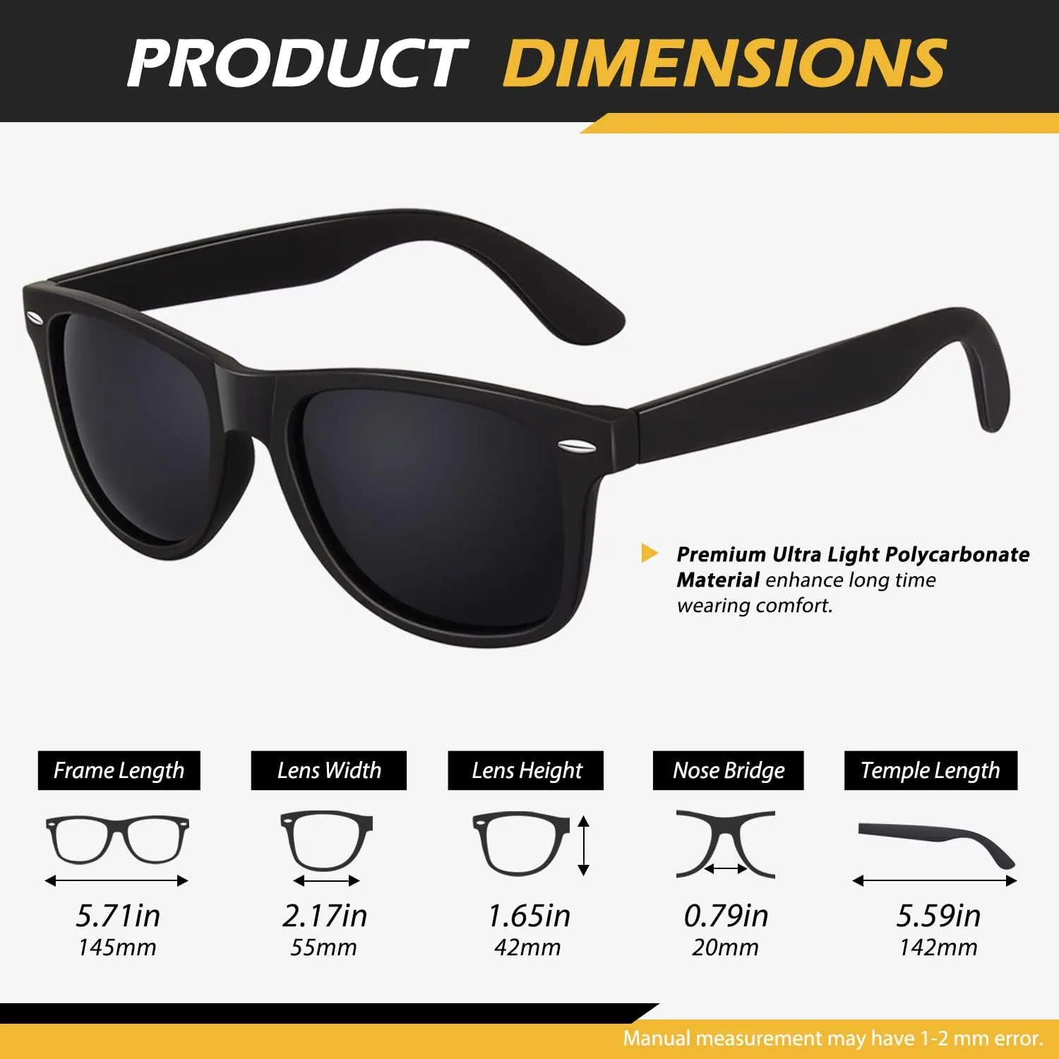 LINVO Polarized Semi Rimless Sunglasses for Men Women, Classic Retro Shades Half Frame Driving Sun Glasses UV Protection
