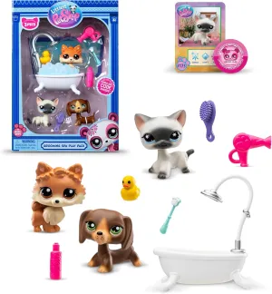 Littlest Pet Shop - Grooming Spa Play Pack, Gen 7 Authentic LPS Bobble Head Toy Figure, Collectible Toy Animal, Ages 4 