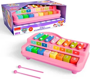 Lollipop Paw Patrol Xylophone and Piano 2 in 1 - Interactive Music Toy for Toddlers - Real Songs, Educational Fun offering Both Xylophone and Piano Modes in one Delightful Toy.