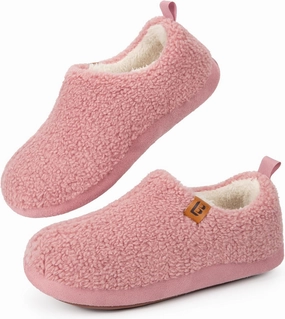 LongBay Women's Cozy Lightweight Slippers Warm Memory Foam Fuzzy House Shoes Indoor Outdoor Bedroom Boots with Anti Skid Rubber Sole