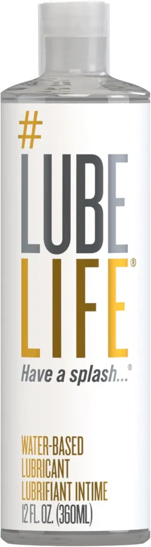 Lube Life Water-Based Personal Lubricant, Lube for Men, Women and Couples, Non-Staining, 12 Fl Oz