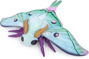 Luna Moth Plush Toy, Lifelike Luna Moth Stuffed Animals 11in, Realistic Soft Big Moth Plushie Model Toy, Unique Plush Gift Collection for Kids