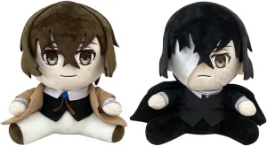 LUNK 2pcs Dazai Osamu Soft Figure Anime Pillow Stuffed Animal Throw Pillow 20cm Portability Decorative Pillow Sofa Decoration Cushion Room Accessories