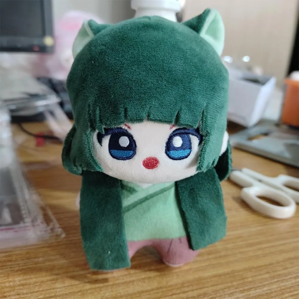 LUNK Anime Maomao Figure Pillow Soft Stuffed Figurine Pendant 3.94in/10cm Maomao Plush Pillow Cute Mini Bag Charm Ornament Sofa Bedding Home Decor Gifts