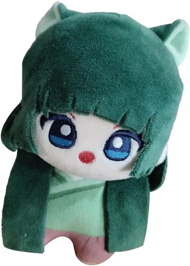 LUNK Anime Maomao Figure Pillow Soft Stuffed Figurine Pendant 3.94in/10cm Maomao Plush Pillow Cute Mini Bag Charm Ornament Sofa Bedding Home Decor Gifts