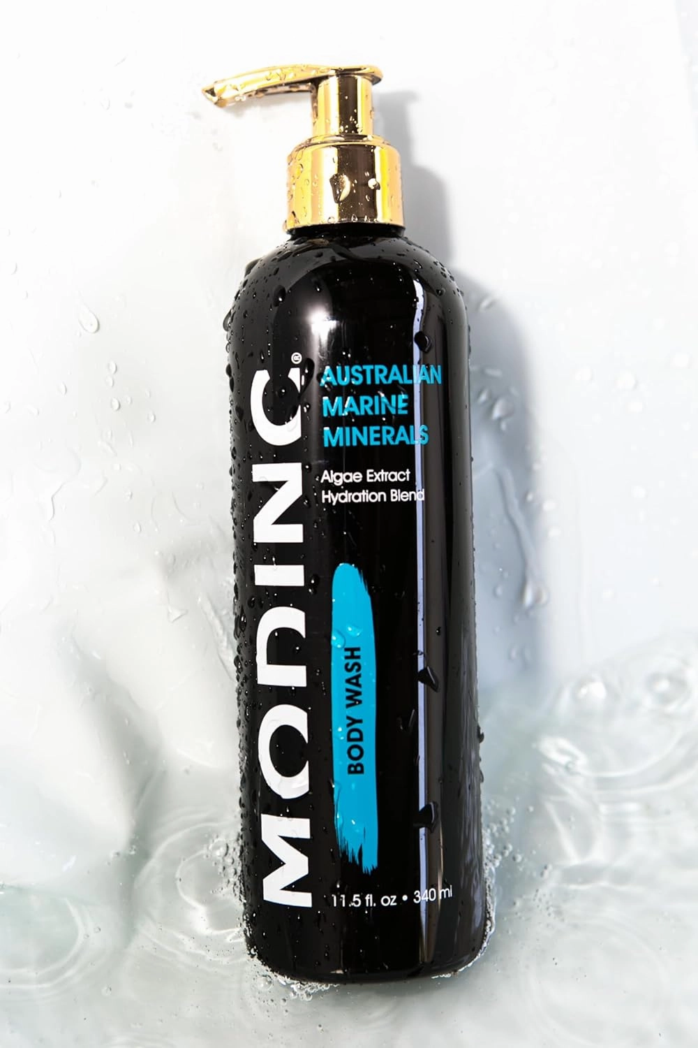 Luxury Body Wash Australian Marine Minerals Formula, Algae Extract Hydration Blend, Vegan, Cruelty Free, Pump, 11.5 Ounces