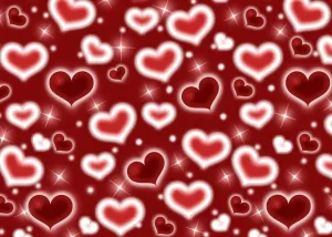 LYCGS 8x8ft Red Heart Backdrop 90s Backdrops for Photoshoot Valentines Decor Banner Birthday Props X-91
