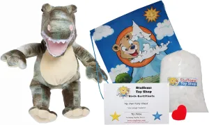 Make Your Own Stuffed Animal 16" "Dyno The Dinosaur - No Sew - Kit with Cute Backpack!