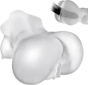 Male Masturbator BBW Sex Doll, 2.2LB Pocket Pussies Sex Toy for Men, 2 in 1 Male Adult Toys with Realistic Textured Vagina Anal Channels, Transparent Sex Dolls Big Ass Clear Pussy for Men Masturbation