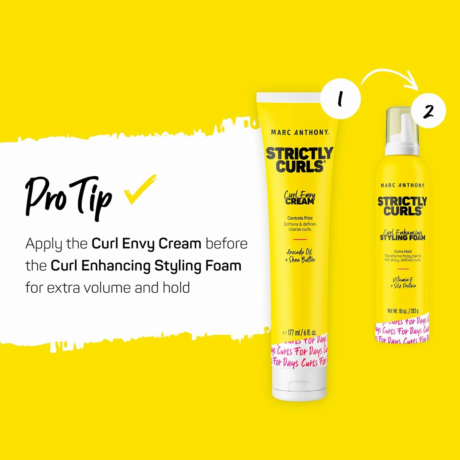 Marc Anthony Strictly Curls Curl Defining Lotion & Enhancing Styling Foam