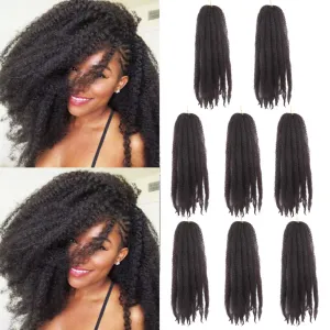 Marley Crochet Braids Hair 24 Inch 8 Packs Afro Kinky Marley Twist Braiding Hair Synthetic Curly Twist Marley Hair Long Springy Afro Twist Hair Extensions (4#, 24 Inch (Pack of 8))