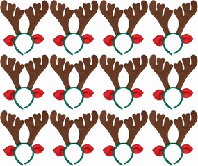 Max Fun 12Pcs Christmas Reindeer Antlers Headband Deer Antler Headbands for Christmas Holiday Photo Booth Props Kid's Party Favors