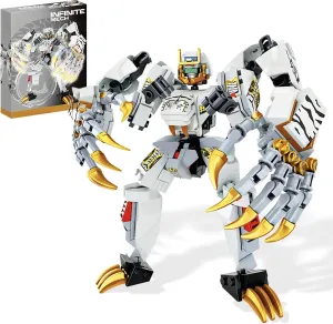 Mech with Cool Tiger Claws Building Kit, Collectible Warrior Super Battle Hero Display Model Toy, Creative Gifts for Adults Boys Age 10 11 12 13 14 , Construction Sets(323 Pieces)