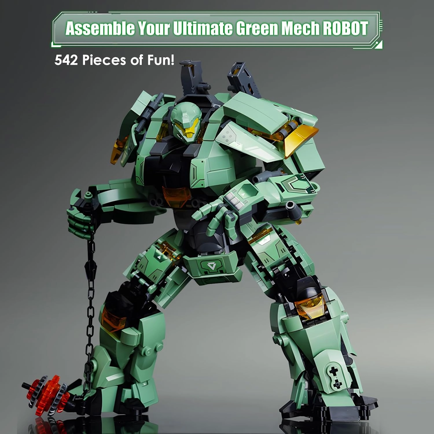Mech Robot Building Set 542 Pieces, Transforming Action Figure Model for Boys Age 8-12-14, Easy-to-Assemble STEM Toy, Creative Robot Mech Model for Kids, Fun Educational Gift