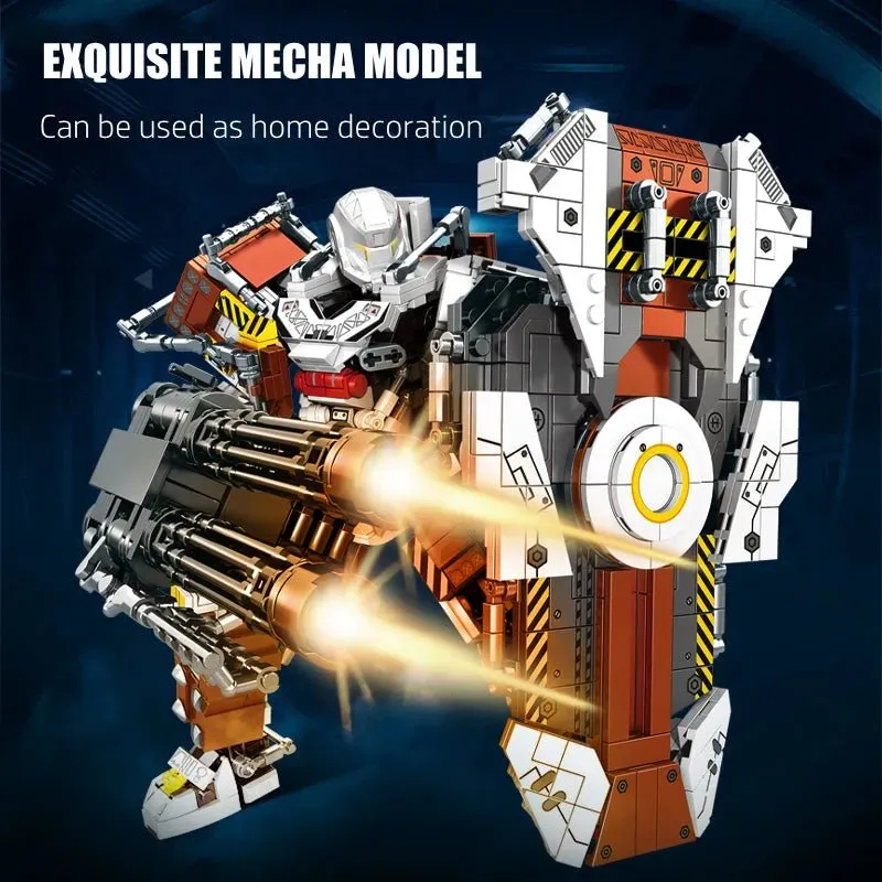 Mecha MU2 Heavy Defense White Shark Robot Bricks Toy 1495pcs