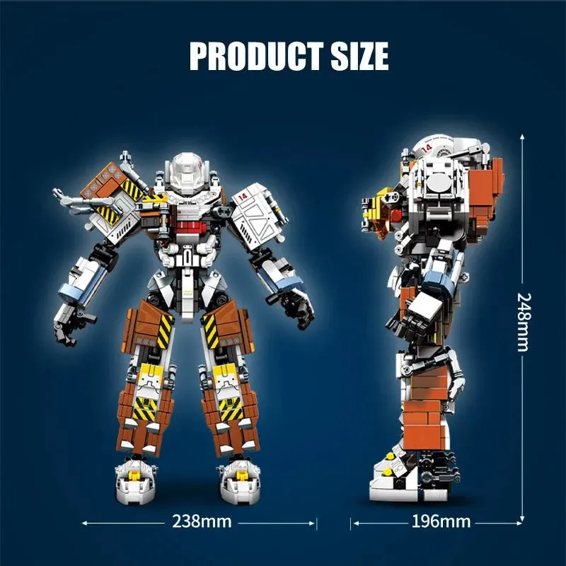 Mecha MU2 Heavy Defense White Shark Robot Bricks Toy 1495pcs