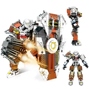 Mecha MU2 Heavy Defense White Shark Robot Bricks Toy 1495pcs
