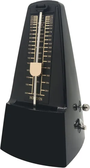 Mechanical Metronome, Universal Metronome for Piano, Guitar, Violin,Drums and Other Instruments (Standard, Black)