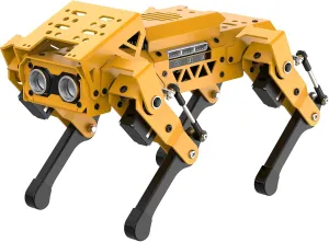 MechDog Robot Dog for Arduino Scratch Python Starter Smart Robot Kit with ESP32 AI Camera, Self Balancing Target Recognition&Tracing Open Source Bionic Quadruped Programming Science Set, Advance Kit