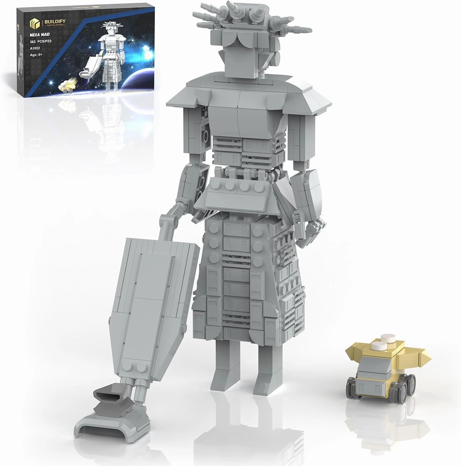 Mega Maid Spaceball I Creative Building Set with Mini Eagle 5, Space Movie Car Robot Model Building Kit, Christmas Birthday Toy Gift for Fans Teens Kids 8 