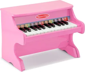 Melissa & Doug Learn-to-Play Pink Piano With 25 Keys and Color-Coded Songbook