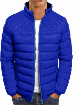 Men'S Down Jackets & Coats Zip Up With Hood Heated Plain Winter Jackets Thick Thermal Windproof Outwear
