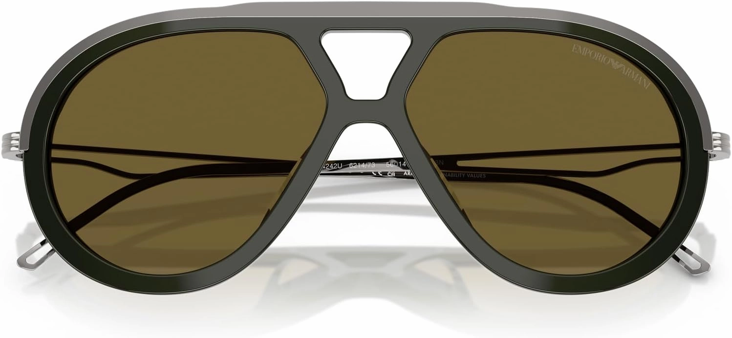 Men's Ea4242u Universal Fit Aviator Sunglasses