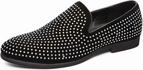Men's Sparkling Sequins Slip-On Oxford Loafers,Fashion Classic Suede Wedding Party Prom Tuxedo Dress Shoes