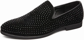 Men's Sparkling Sequins Slip-On Oxford Loafers,Fashion Classic Suede Wedding Party Prom Tuxedo Dress Shoes