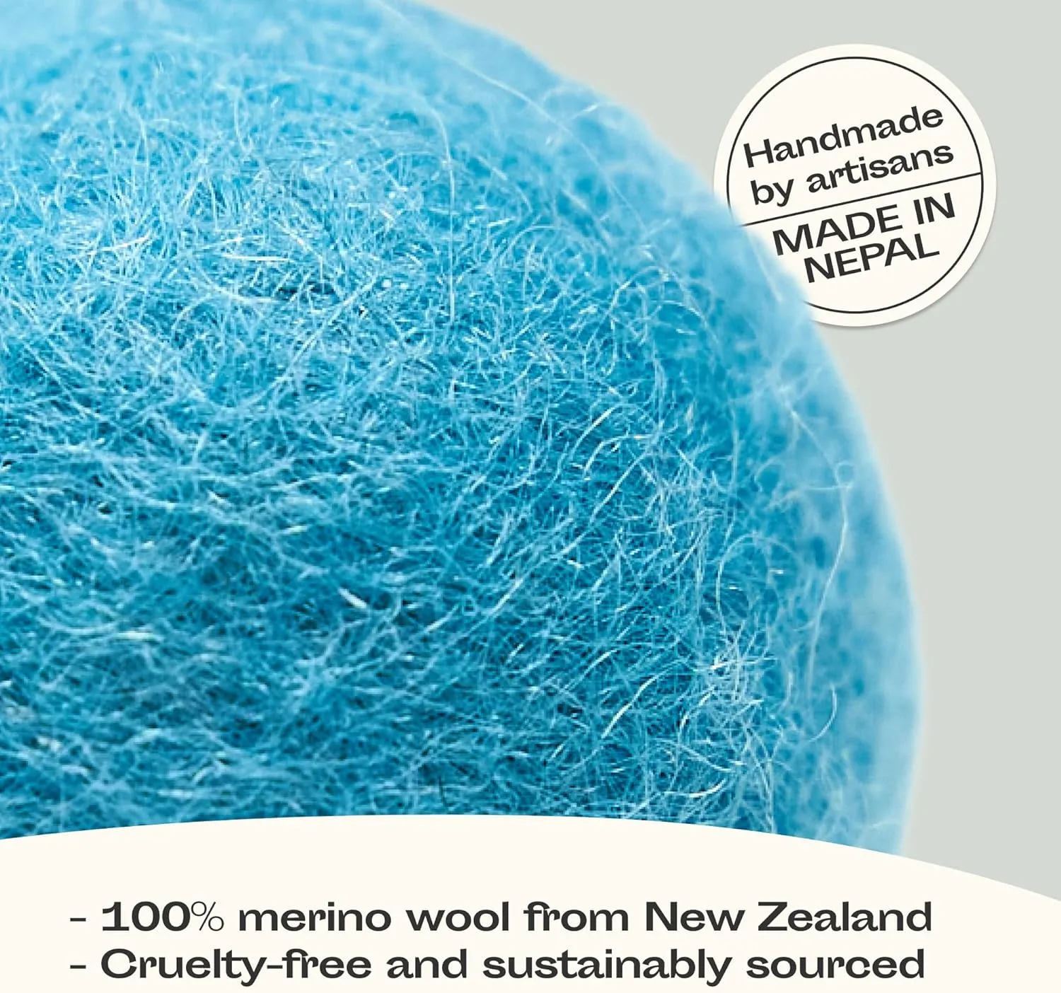 MEOWFIA Wool Ball Toys - 6-Pack of Safe for Cats and Small Dogs Balls - 1.5 Inch Felted Wool Cat Toy and Dog Toy - Perfect with Cat Cave - Silent - Mini Tennis Balls - (1,5in/Aquamarine)